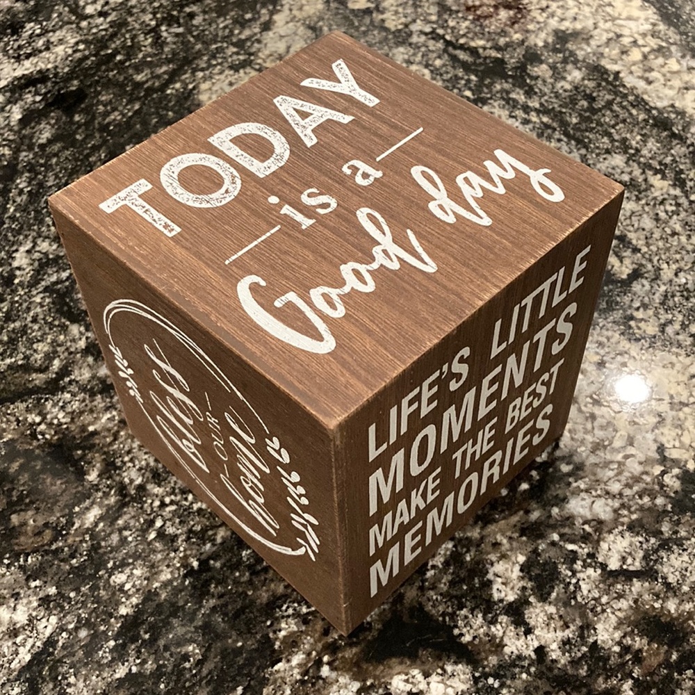 $4 add-on | “Bless our home” farmhouse cube